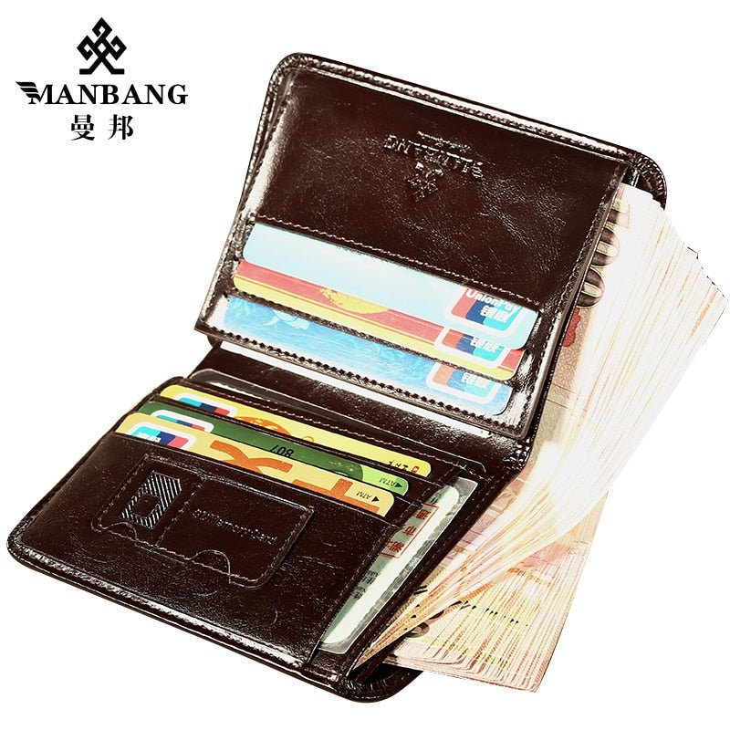 ManBang 2017 nieuwe korte lederen portemonnee voor mannen - Mode en kwaliteit - Bivakshop