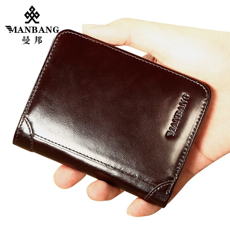 ManBang 2017 nieuwe korte lederen portemonnee voor mannen - Mode en kwaliteit - Bivakshop