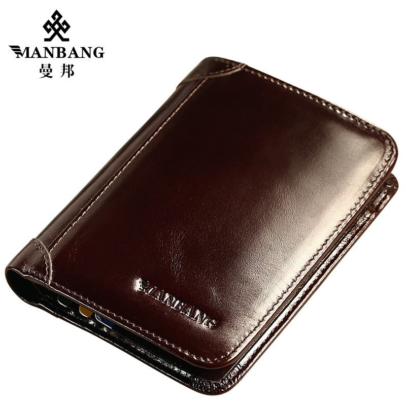 ManBang 2017 nieuwe korte lederen portemonnee voor mannen - Mode en kwaliteit - Bivakshop
