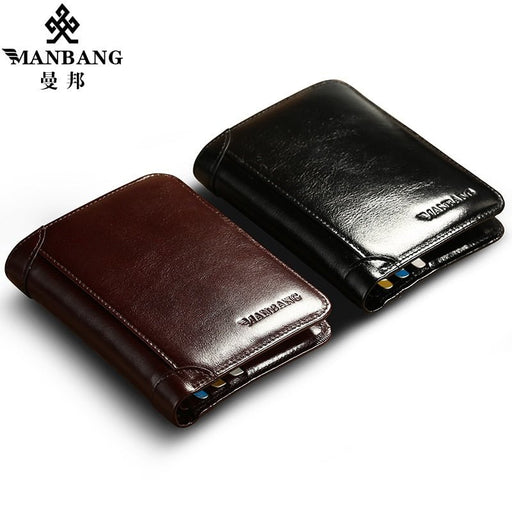 ManBang 2017 nieuwe korte lederen portemonnee voor mannen - Mode en kwaliteit - Bivakshop