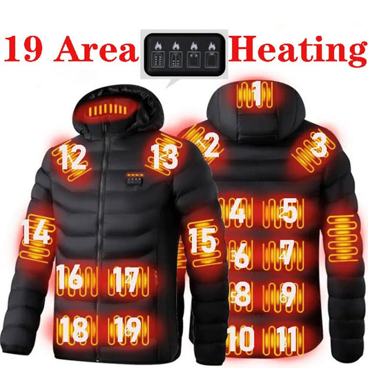 Mannen 2 t/m 21 gebieden verwarmde jas - Winterse warmte voor outdoor avonturen! - Bivakshop