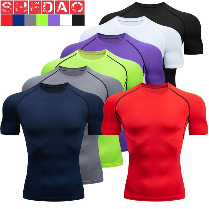 Mannen Compressie Sportkleding - Jogging - Fitness kleding - MMA kleding. - Bivakshop