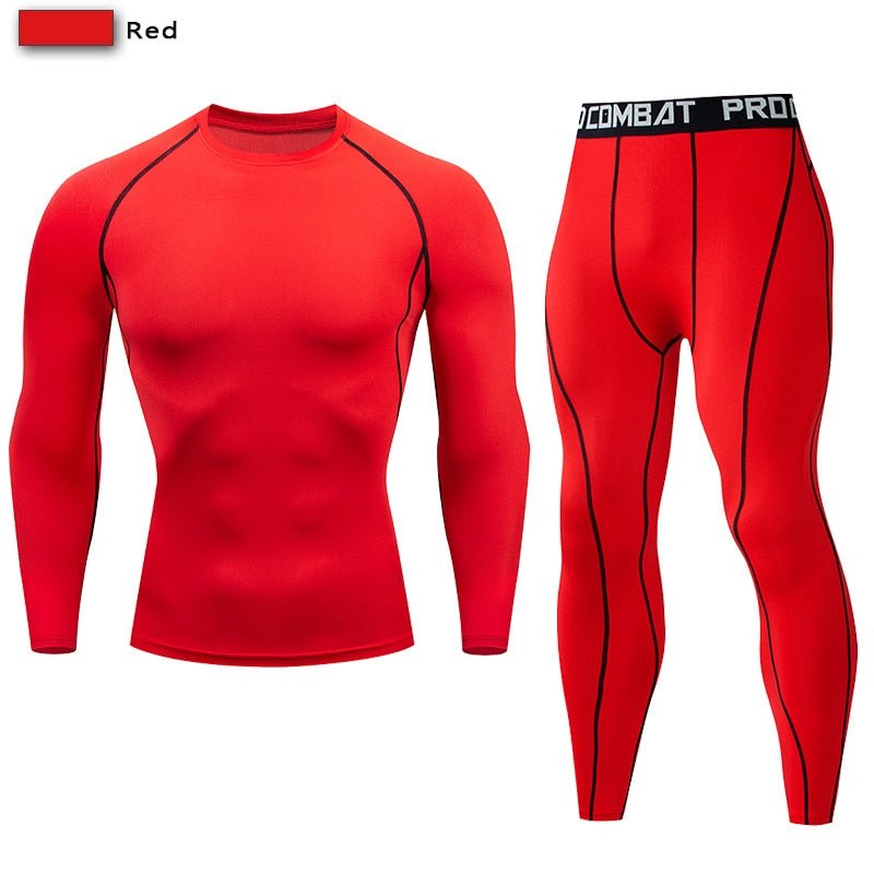 Mannen Compressie Sportkleding - Jogging - Fitness kleding - MMA kleding. - Bivakshop