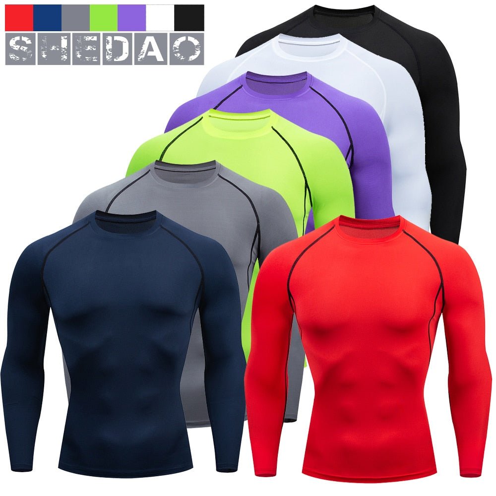 Mannen Compressie Sportkleding - Jogging - Fitness kleding - MMA kleding. - Bivakshop