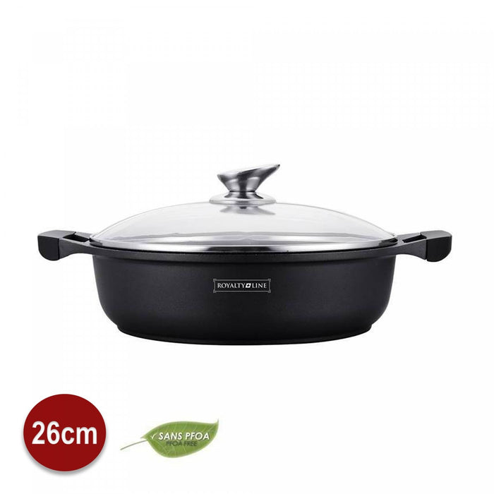 Marmeren Ondiepe Soeppan - Keramische anti-aanbaklaag - 26 cm - Bivakshop