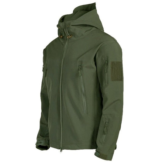 Militaire jas voor mannen - Haaienhuid soft shell tactisch waterdicht windjack met capuchon - Bivakshop