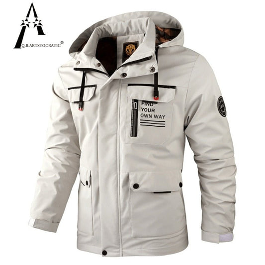 Mode heren casual windjack jas met capuchon - Stijlvol en waterdicht - Bivakshop