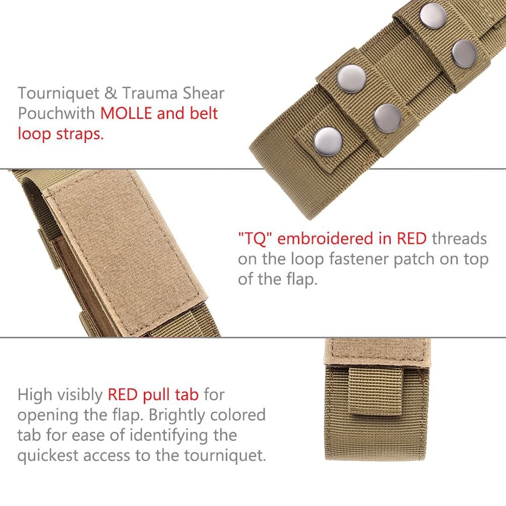 Molle Nylon Tourniquet Pouch Houder voor schaar of zaklamp - Bivakshop