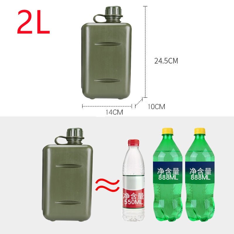 Molle tactische sport waterfles - 1 en 2 liter - Schouderband - BPA vrij - Bivakshop
