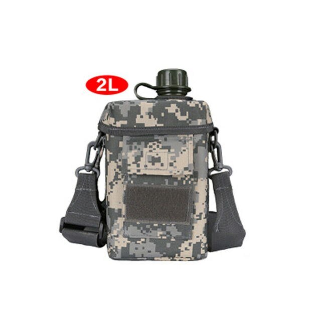 Molle tactische sport waterfles - 1 en 2 liter - Schouderband - BPA vrij - Bivakshop