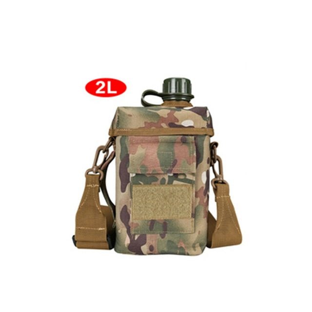 Molle tactische sport waterfles - 1 en 2 liter - Schouderband - BPA vrij - Bivakshop