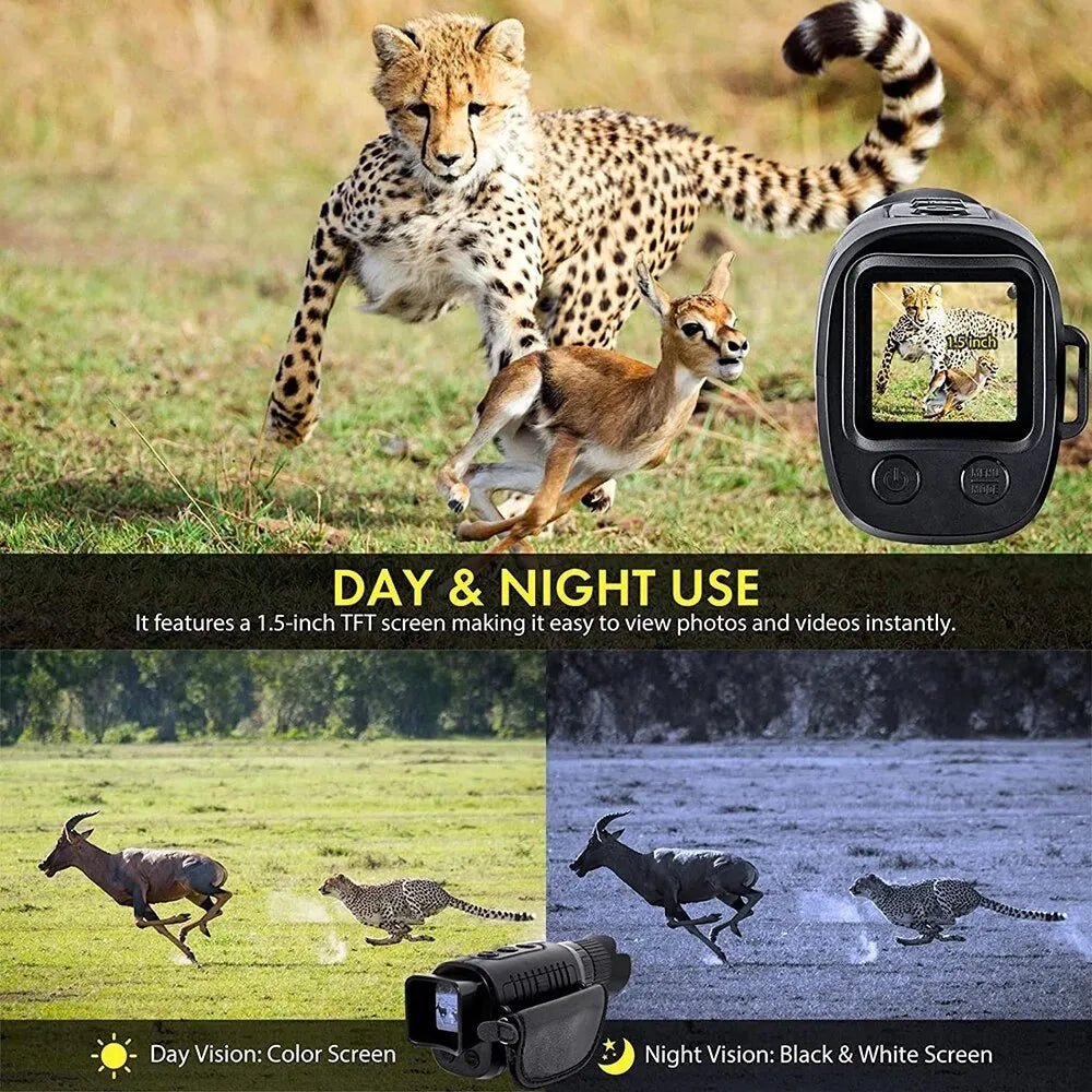 Monoculaire nachtzichtcamera 1080P HD - Infraroodcamera, 5X digitale zoom - Bivakshop