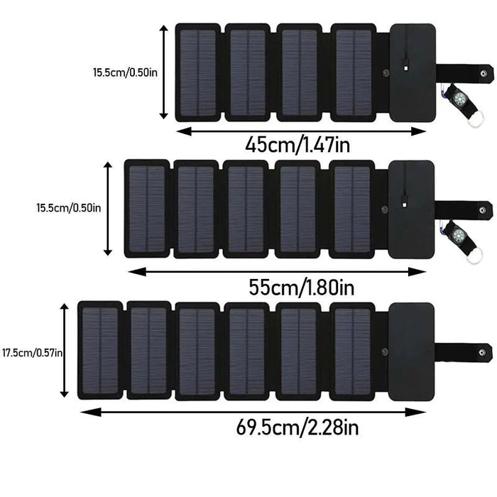 Multifunctioneel draagbaar zonnepaneel - Opvouwbaar kampeergereedschap - Bivakshop