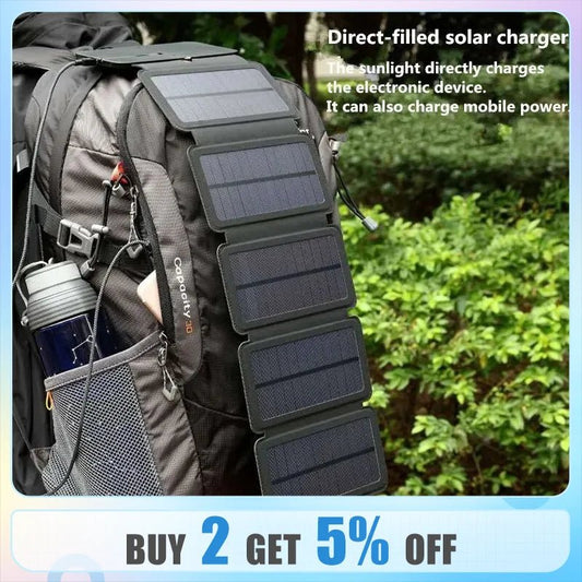 Multifunctioneel draagbaar zonnepaneel - Opvouwbaar kampeergereedschap - Bivakshop
