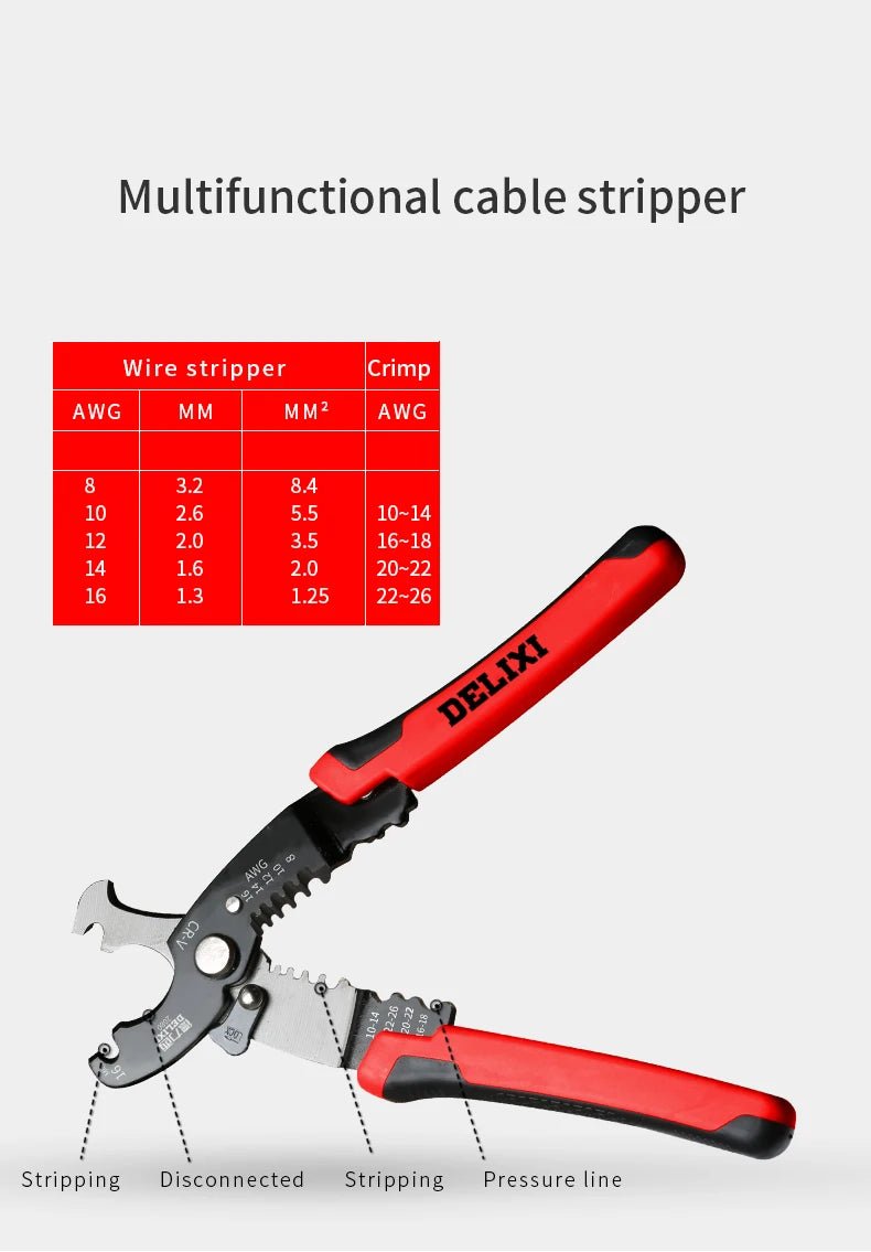 Multifunctionele tab terminal krimptang - Automatische tang - Bivakshop