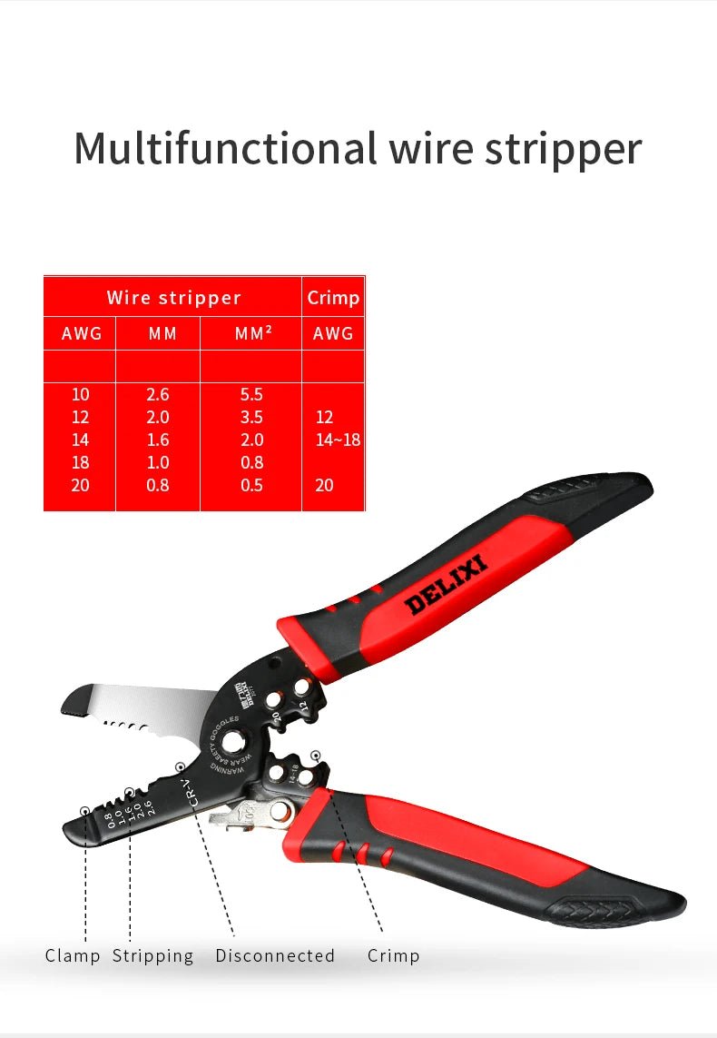 Multifunctionele tab terminal krimptang - Automatische tang - Bivakshop