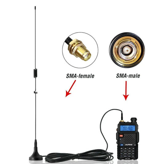NAGOYA UT-106UV SMA-F auto antenne dual band magnetische antenne - Bivakshop