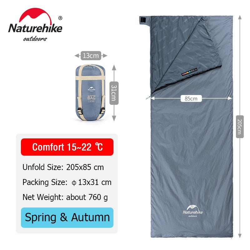 Naturehike LW180 Ultralicht katoenen slaapzak - Ideaal voor lente, zomer en herfst - Bivakshop