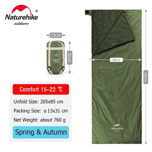 Naturehike LW180 Ultralicht katoenen slaapzak - Ideaal voor lente, zomer en herfst - Bivakshop