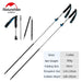 Naturehike wandelstok - Inklapbaar - Nordic Walking Stokken - Lichtgewicht en compact - Bivakshop