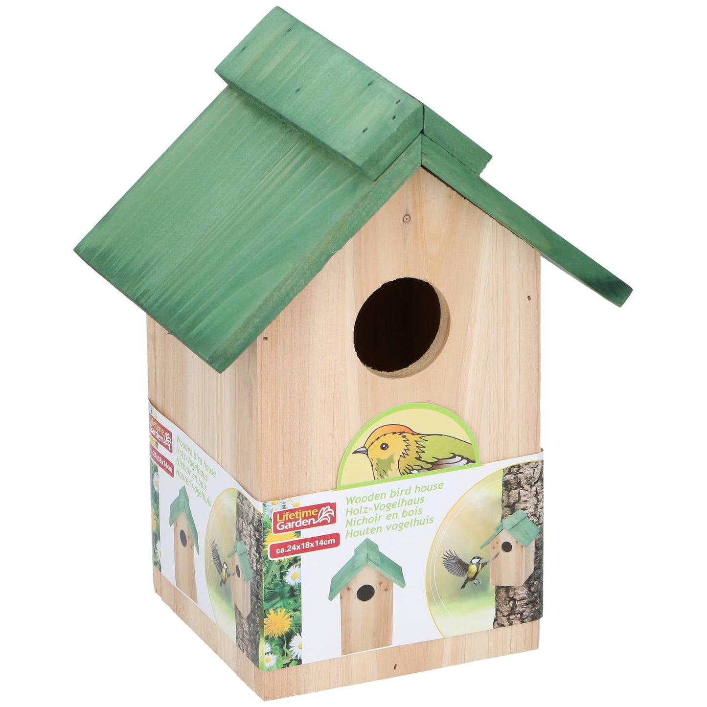 Nestkast 24x18x14cm - Vogelhuisje - Tuin ornament - Bivakshop
