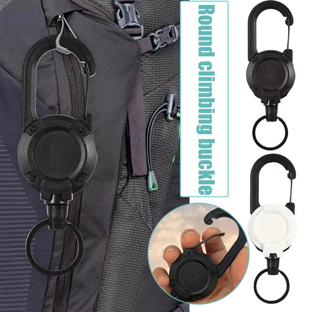 Nieuwe heavy duty intrekbare karabijnhaak sleutelhanger houder - Bivakshop