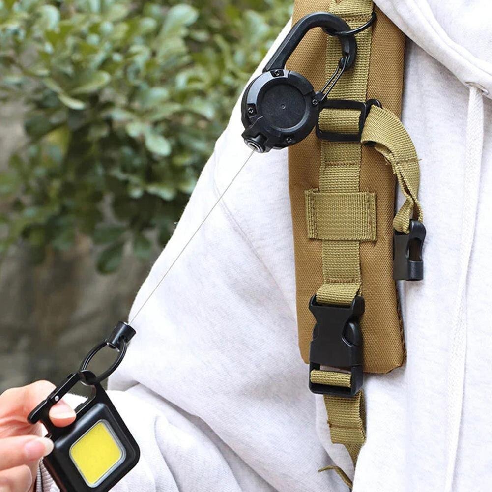 Nieuwe heavy duty intrekbare karabijnhaak sleutelhanger houder - Bivakshop