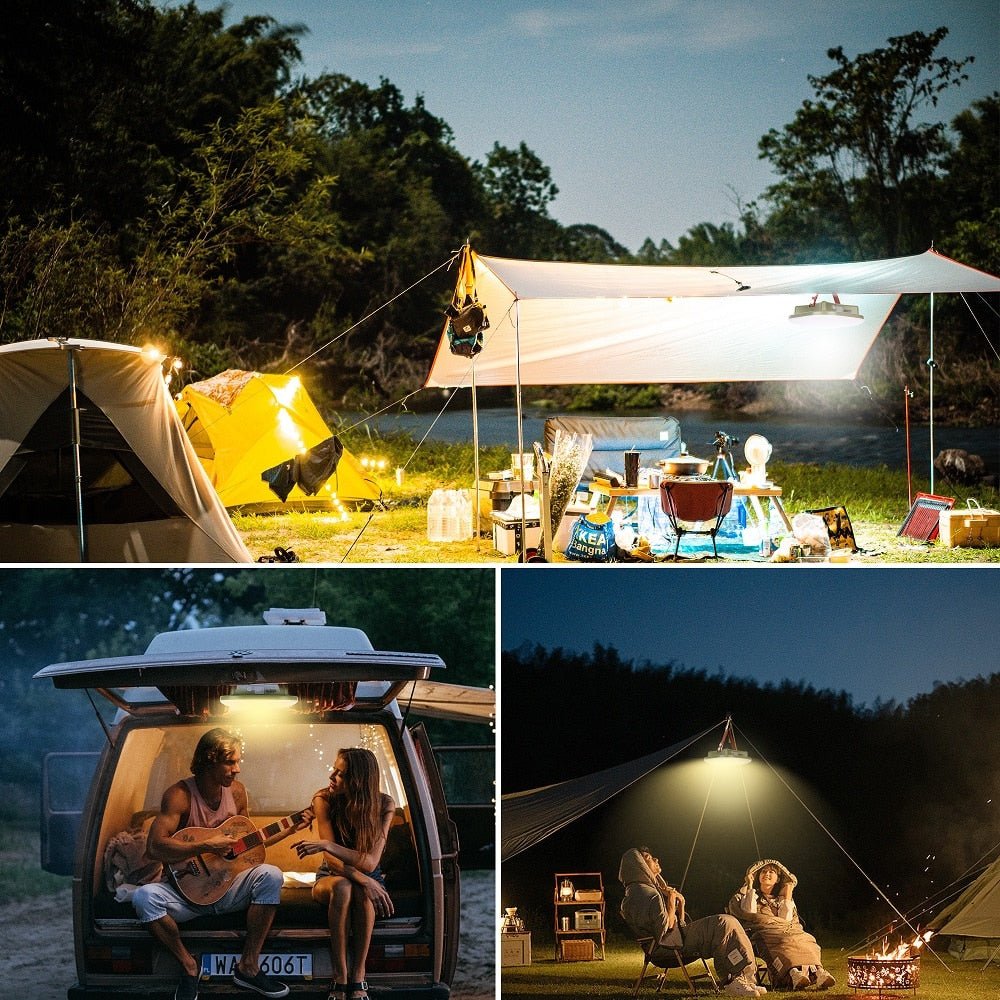 Nieuwe verbeterde 15600mAh 80W USB oplaadbare LED Camping Superlicht - Draagbaar en krachtig - Bivakshop