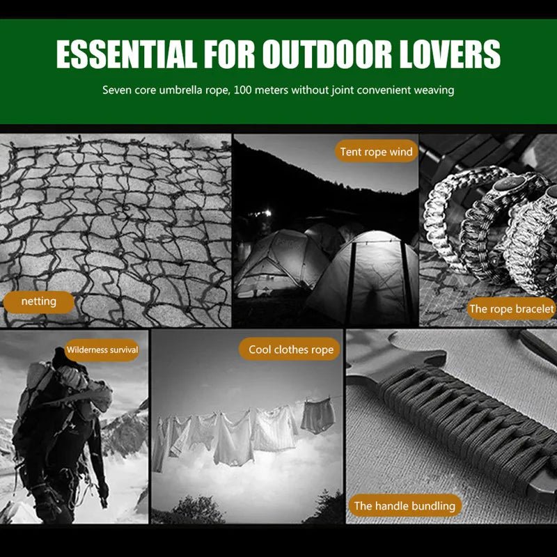 Noble Eagle 7-Core paracord touw - Sterk en veelzijdig voor outdoor avonturen - 550 LB breeksterkte - Bivakshop