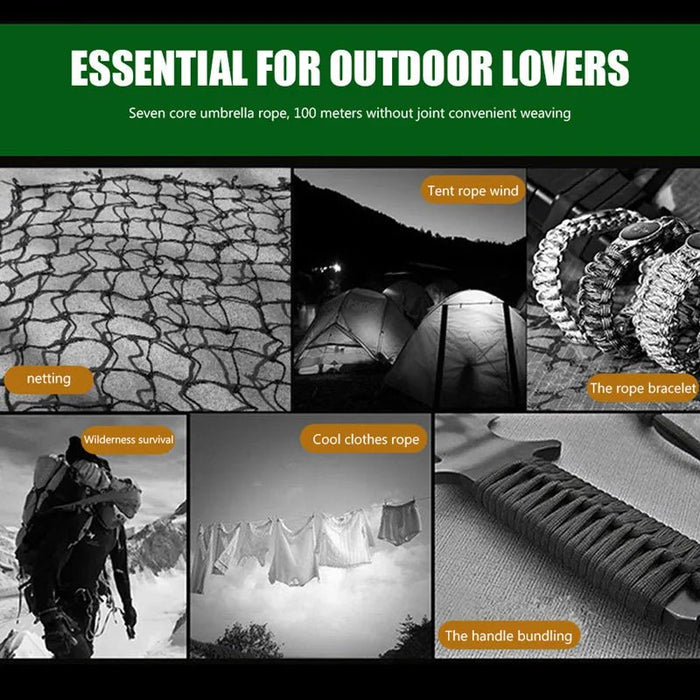 Noble Eagle 7-Core paracord touw - Sterk en veelzijdig voor outdoor avonturen - 550 LB breeksterkte - Bivakshop