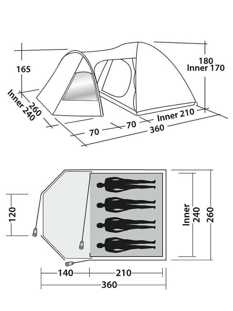 Oase Outdoors Easy Camp Blazer 400 Tent - Bivakshop