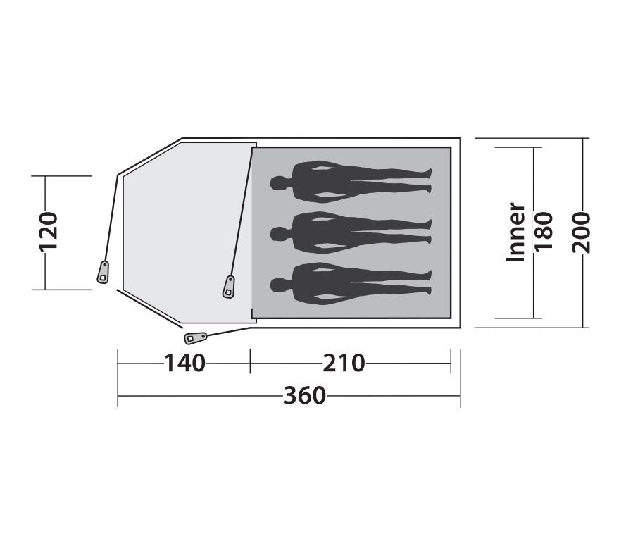 Oase Outdoors Easy Camp Eclipse 300 Tent - Bivakshop