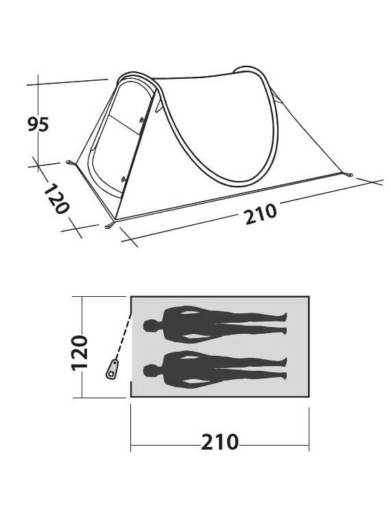 Oase Outdoors Easy Camp Fireball 200 Tent - Bivakshop