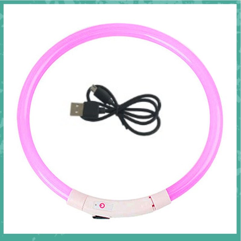 Oplaadbare waterdichte LED hondenhalsband - Veilige lichtgevende halsband voor nachtelijke avonturen - Bivakshop