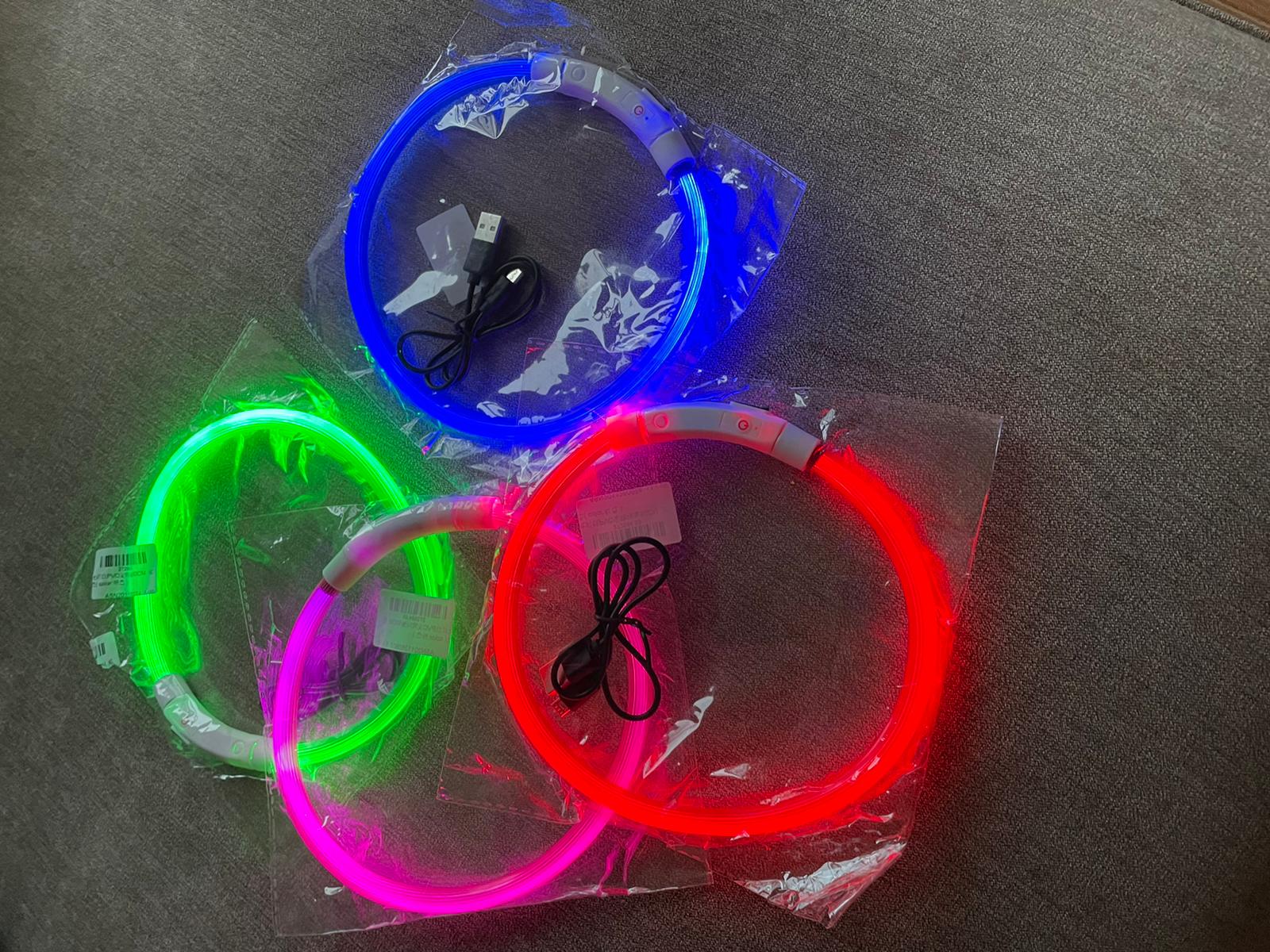 Oplaadbare waterdichte LED hondenhalsband - Veilige lichtgevende halsband voor nachtelijke avonturen - Bivakshop