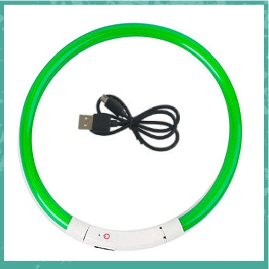 Oplaadbare waterdichte LED hondenhalsband - Veilige lichtgevende halsband voor nachtelijke avonturen - Bivakshop