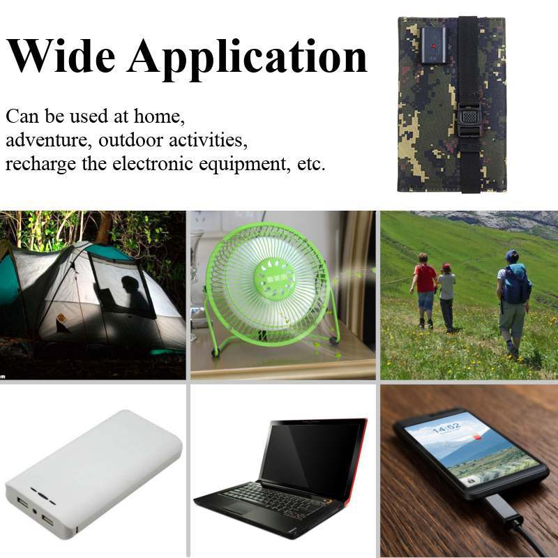 Opvouwbaar zonnepaneel 5V 20W Power Bank voor mobiele telefoon - Waterdicht en draagbaar - Bivakshop
