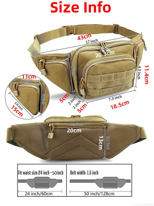 ORtactic militaire tactische heupgeweertas - Waterdichte nylon molle EDC - Bivakshop