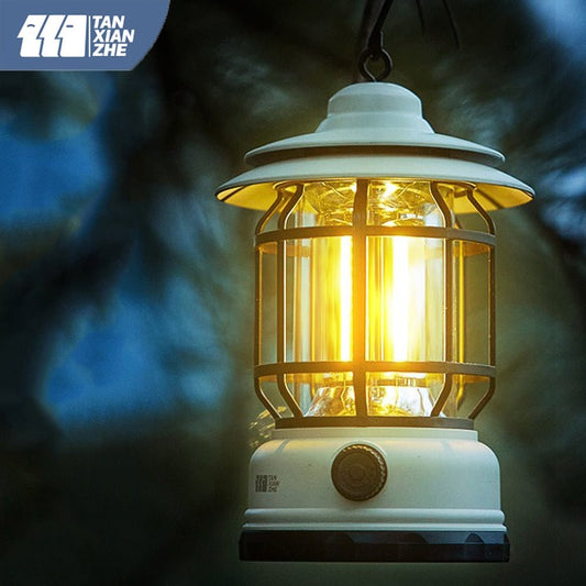 Outdoor Camping lamp type-C - Oplaadbare tentlamp retro - Draagbare camping lantaarn - Bivakshop
