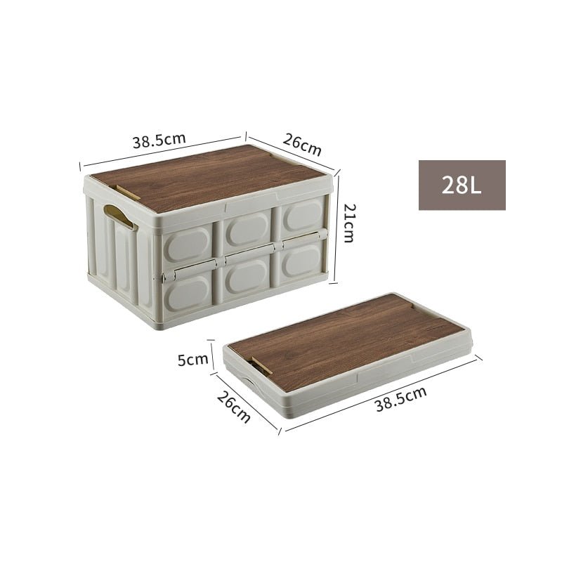 Outdoor camping vouwen doos met houten deksel - Opbergdoos - Voedsel Organizer - Bivakshop