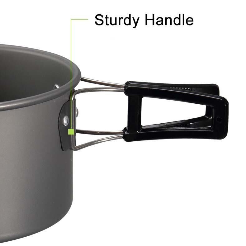 Outdoor pannen en theepot combinatie - Aluminium- Kamperen en Survival - 3 Kleuren - Bivakshop