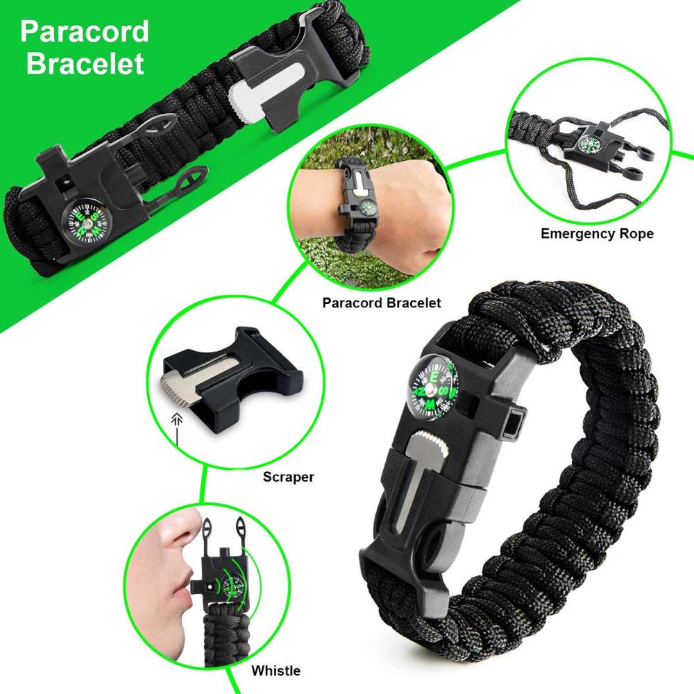 Outdoor Survival Kit - 18 in 1 set - Met of zonder mes - Bivakshop