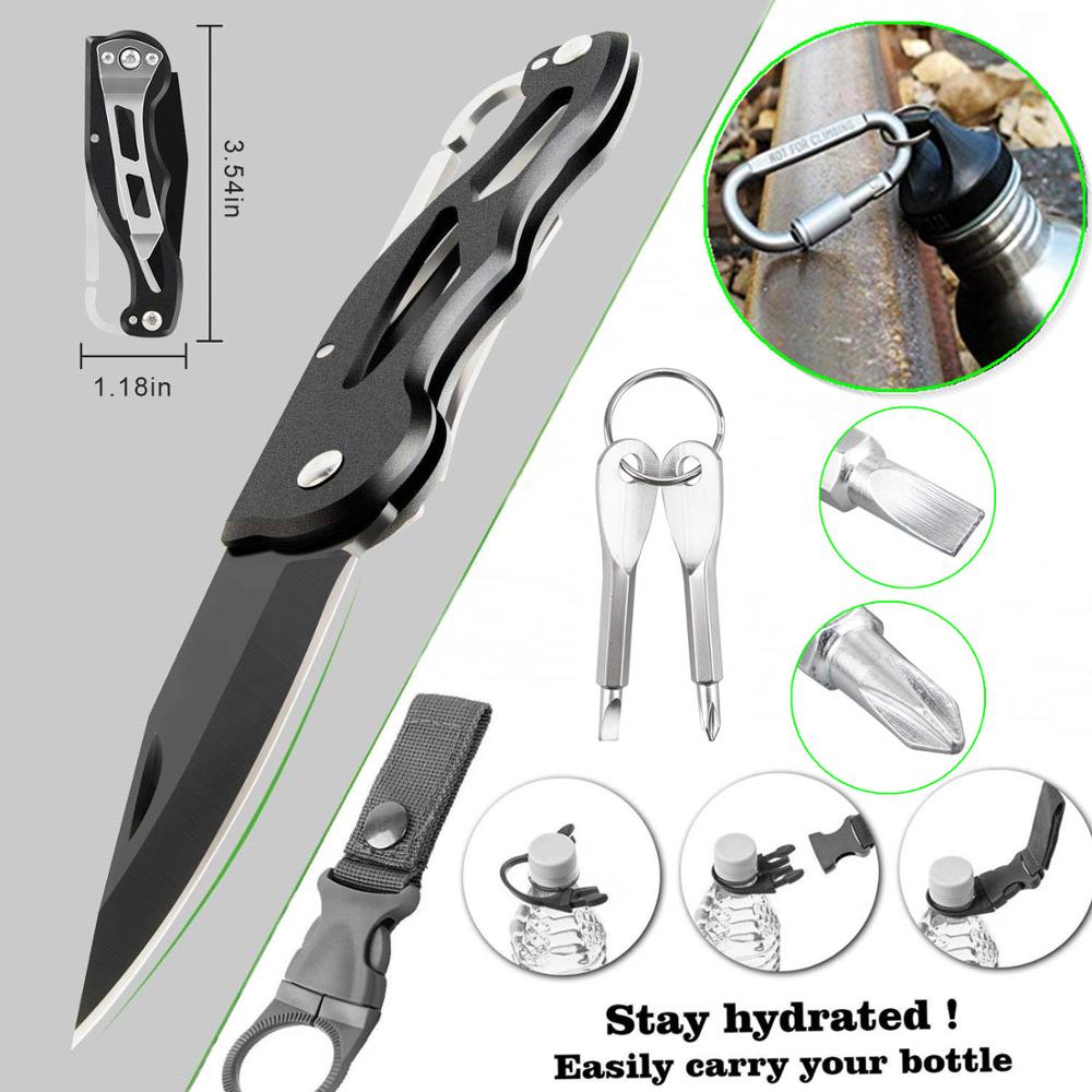 Outdoor Survival Kit - 18 in 1 set - Met of zonder mes - Bivakshop