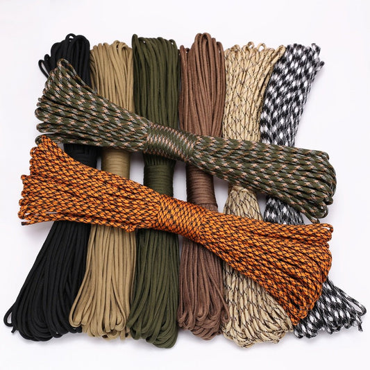 Outdoor touw 4 Size Dia.4mm 9 voor Survival Parachute, klimmen, wandelen, waslijn 4 Size Dia.4mm 9 Stand Cores Paracord Voor Survival Parachute Cord Lanyard Camping Klimmen Camping Touw Wandelen Waslijn - Bivakshop