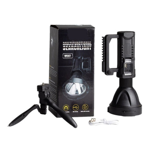 P90 Portable Powerful LED Flashlight Mountable Bracket Handheld Searchlight USB Rechargeable Spotlight Waterproof Torch Light - Bivakshop