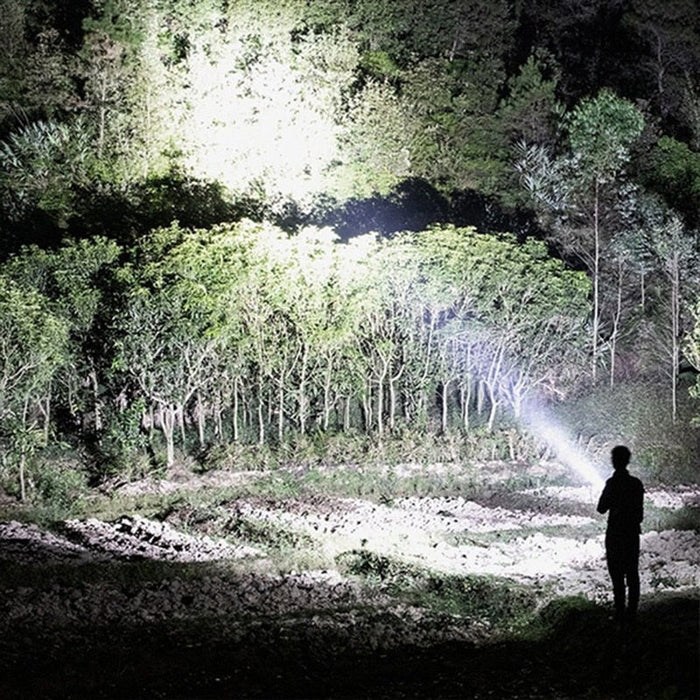 P90 Portable Powerful LED Flashlight Mountable Bracket Handheld Searchlight USB Rechargeable Spotlight Waterproof Torch Light - Bivakshop