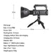 P90 Portable Powerful LED Flashlight Mountable Bracket Handheld Searchlight USB Rechargeable Spotlight Waterproof Torch Light - Bivakshop