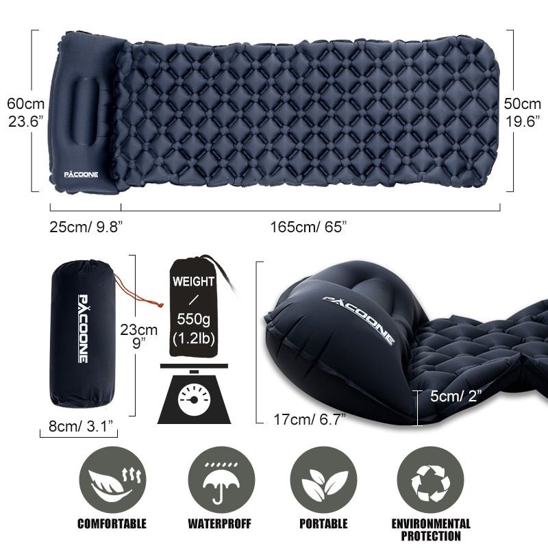 PACOONE outdoor camping luchtbed - Lichtgewicht - Bivakshop