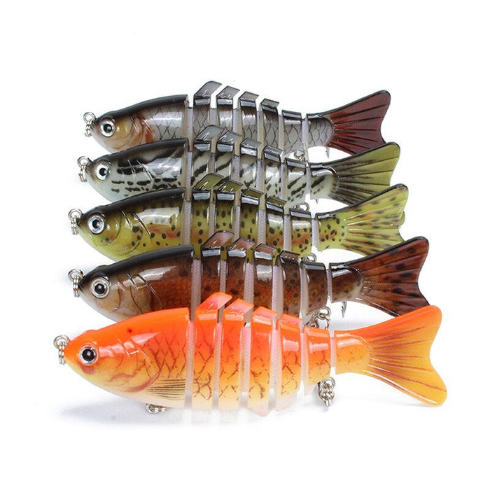 pcs/Winter fishing gear Bionic Multi-section Swim hard bait10cm/15g Artificial Wobbler Rotating Trolling pike carp crank lure - Bivakshop