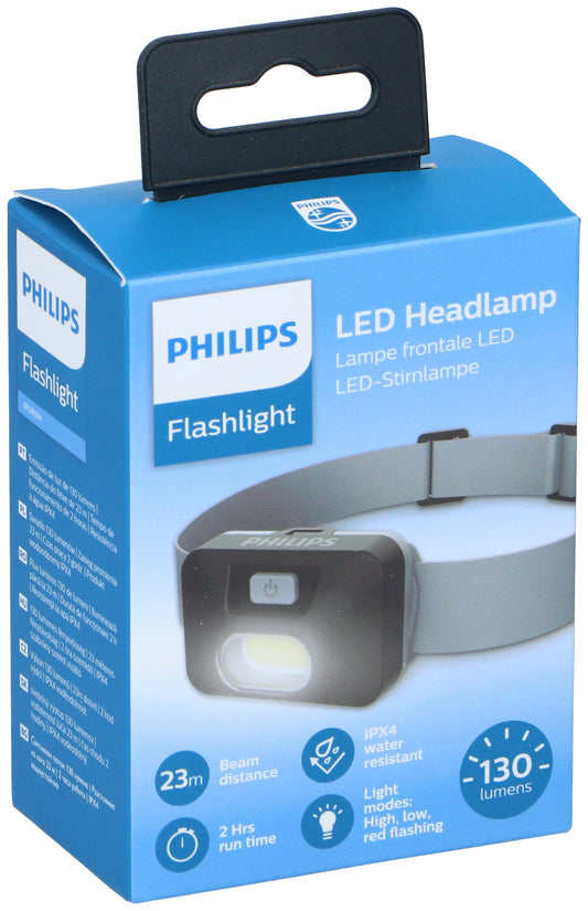 Philips hoofdlamp LED - Handige verlichting voor binnen en buiten - 130 lumens - Bivakshop